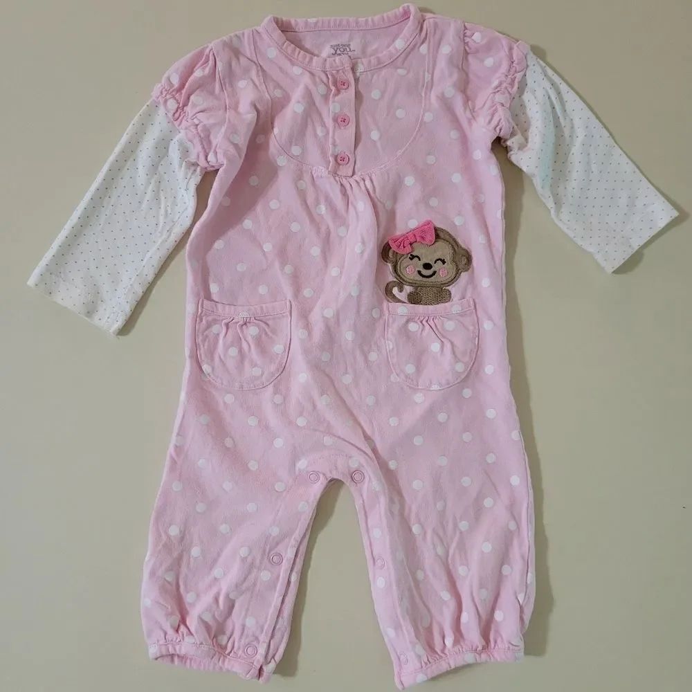 Set of Two Carters Baby Girl Rompers - Picture 2 of 16